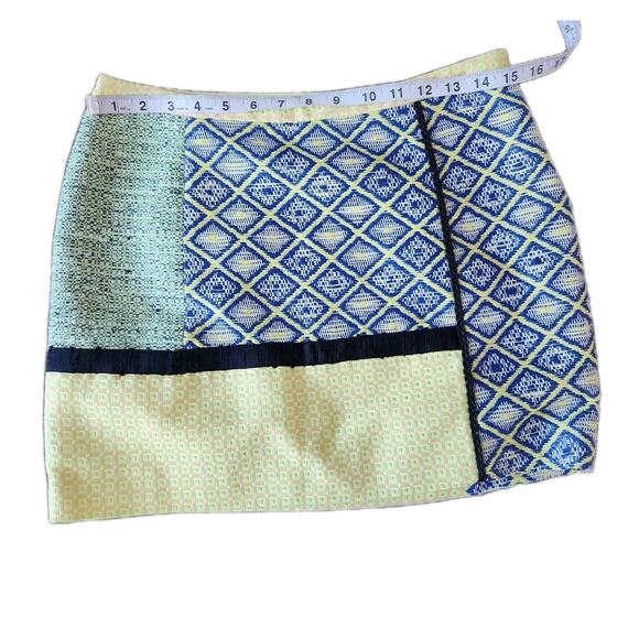 MSGN Women's mini woven patchwork skirt multicolor size 42 - Picture 8 of 10